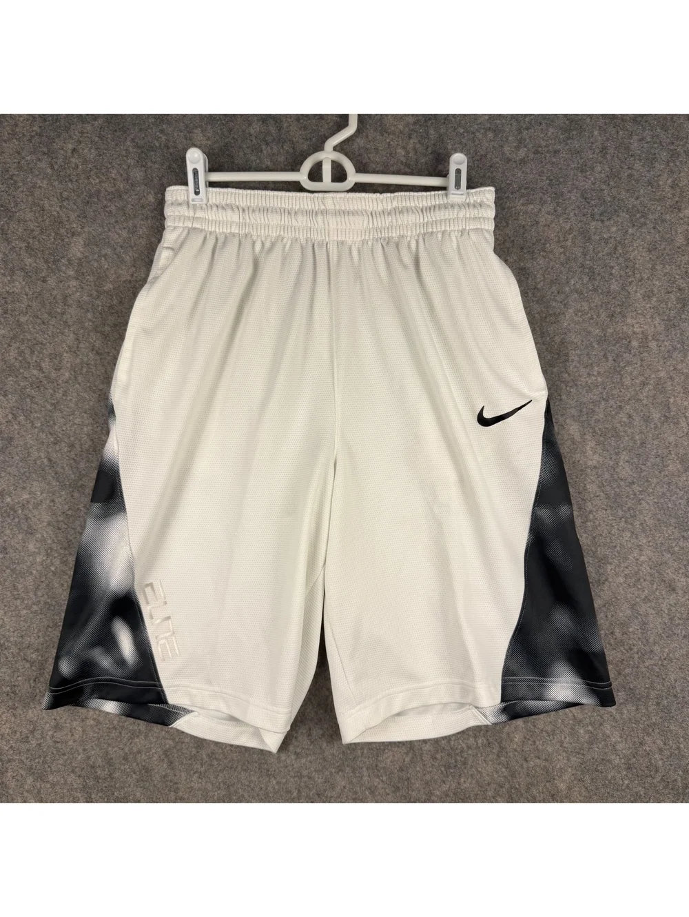 Nike Elite Posterize Dry Basketball Shorts AJ4217 White Black Men Large 11” 352